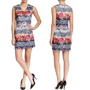 Cynthia Steffe Floral Shift Dress Josie Duchess Satin 4